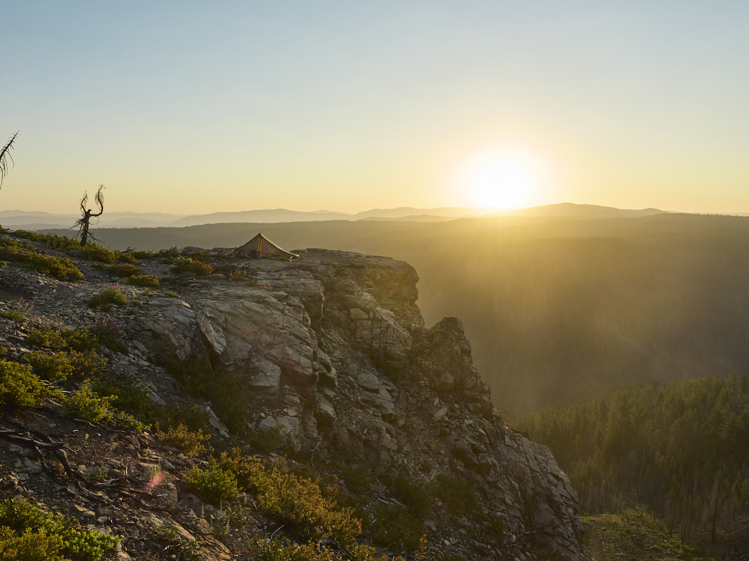 Sonnenaufgang über dem Lookout Rock