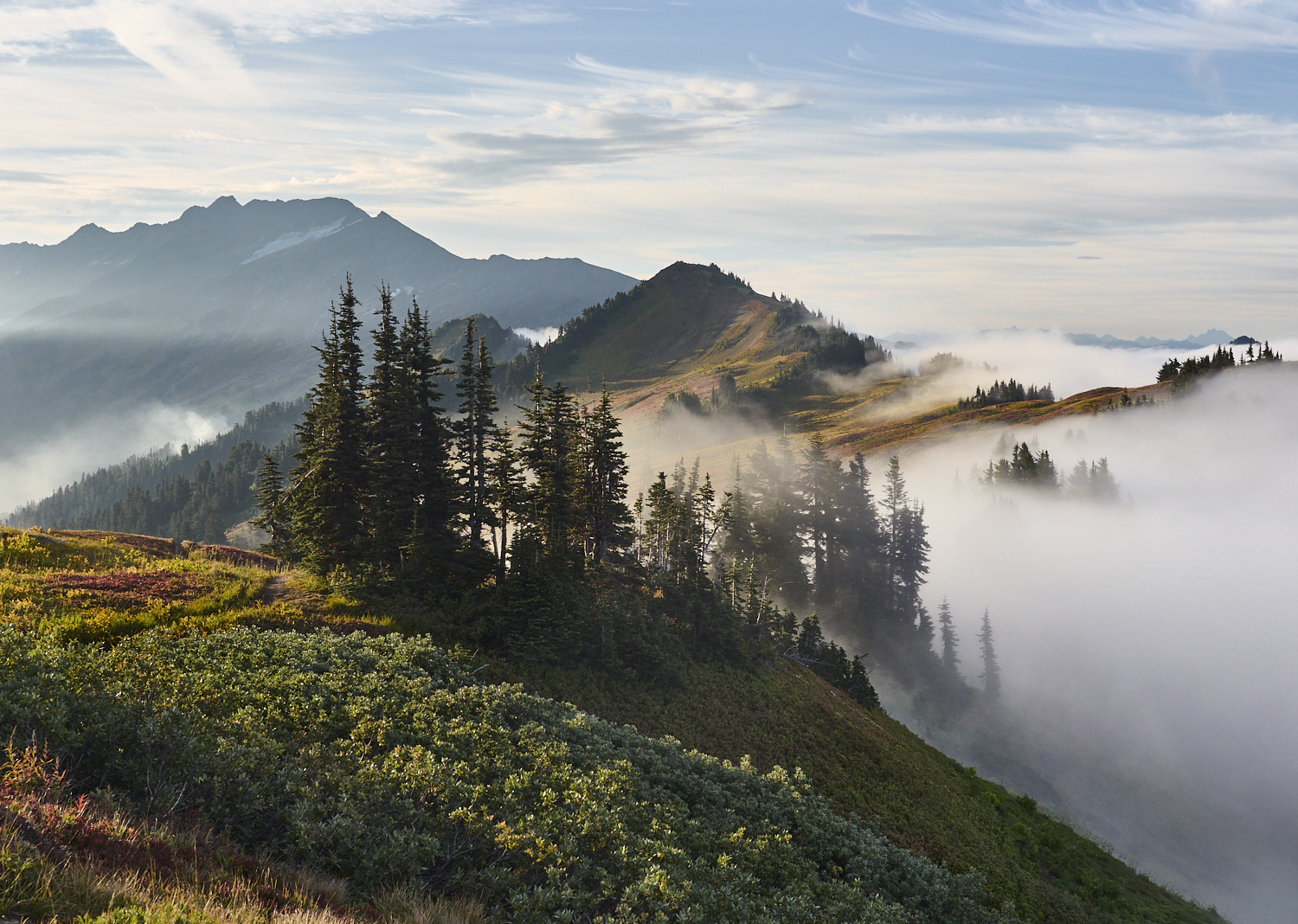 Morgenstimmung in der Kaskadenkette im Norden Washingtons